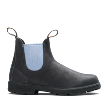 Blundstone 2209 Originals Steel Grey Waxy Suede with Pale Denim Elastic