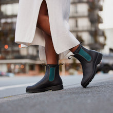 Botte montante Blundstone 2320 pour femme - Noir avec élastique vert