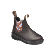 Blundstone 2395 Kids Brown with Butterfly Lilac Elastic