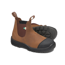 Blundstone 169 Work & Safety Boot Rubber Toe Cap Saddle Brown