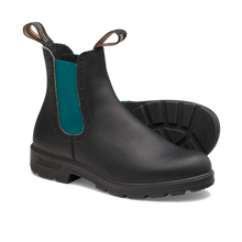 Botte montante Blundstone 2320 pour femme - Noir avec élastique vert