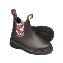Blundstone 2395 Kids Brown with Butterfly Lilac Elastic