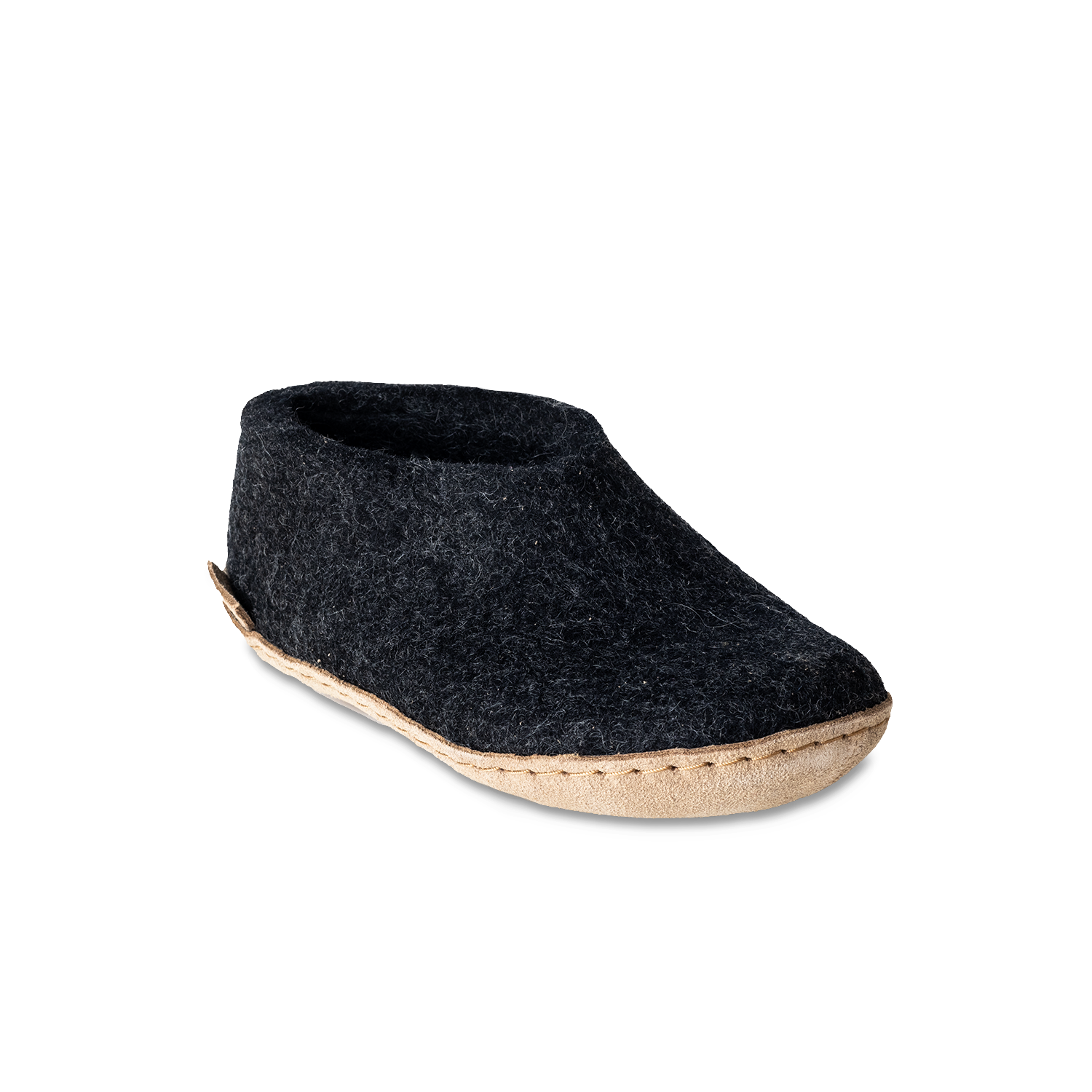 Glerups Shoe Junior Charcoal - Leather Sole