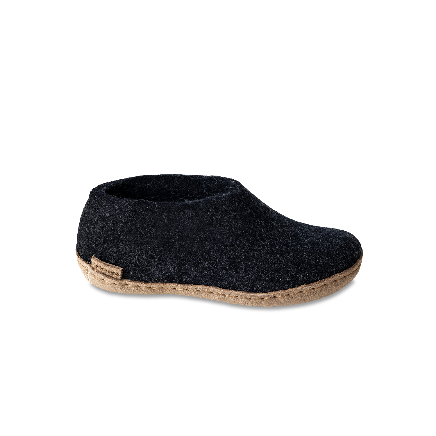 Glerups Shoe Junior Charcoal - Leather Sole