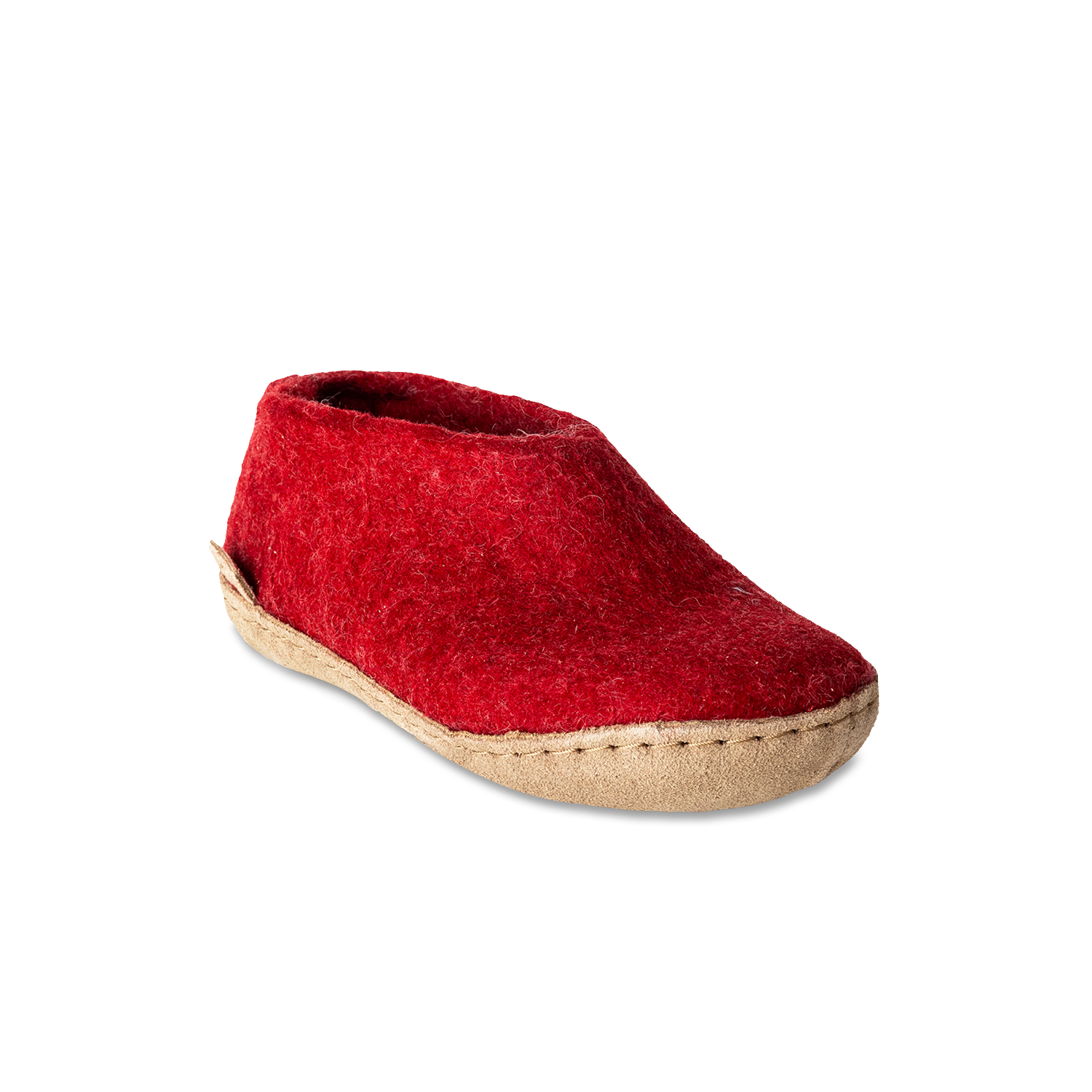 Glerups Shoe Junior Red - Leather Sole