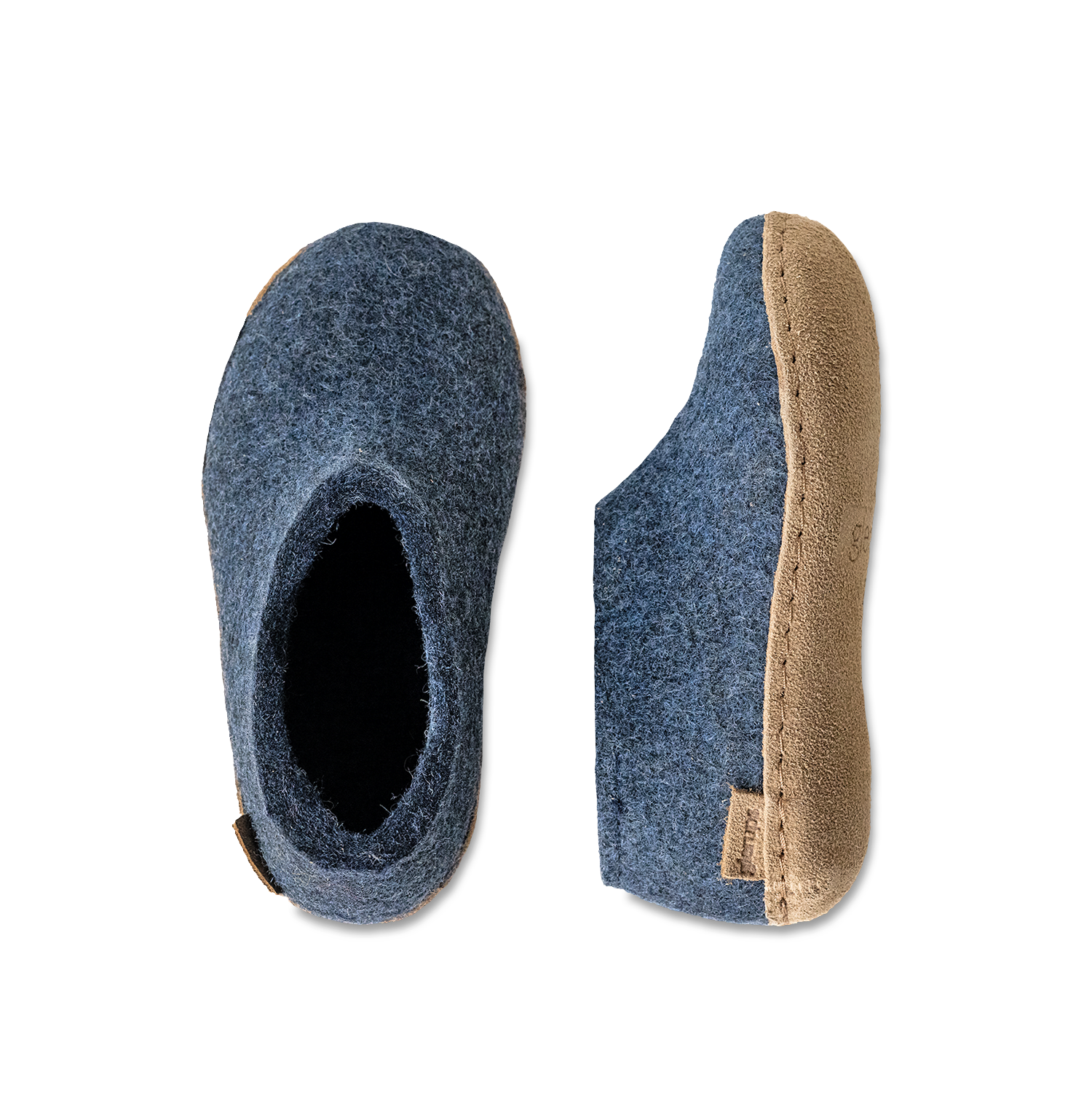 Glerups Shoe Junior Denim - Leather Sole