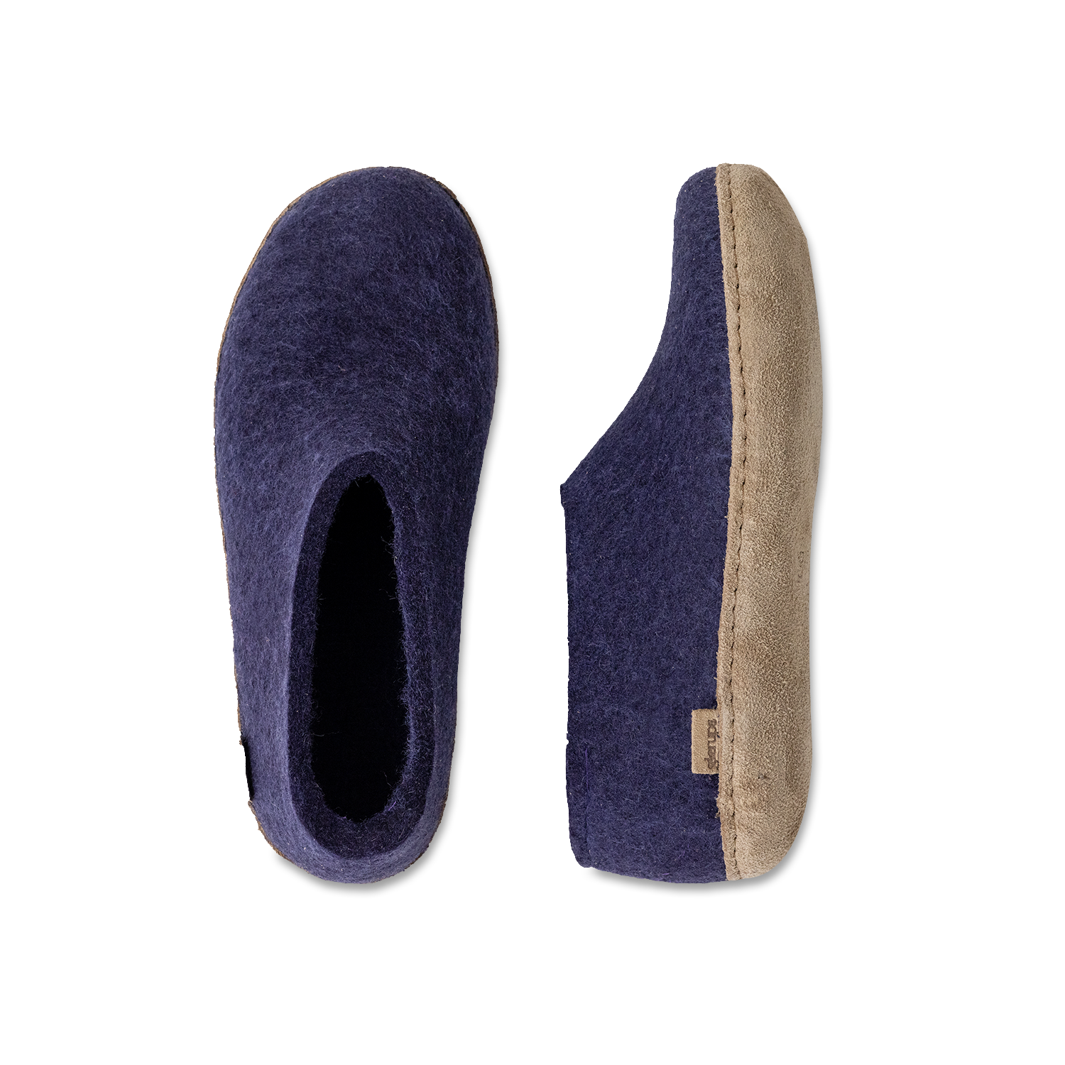 Glerups Shoe Purple - Leather Sole