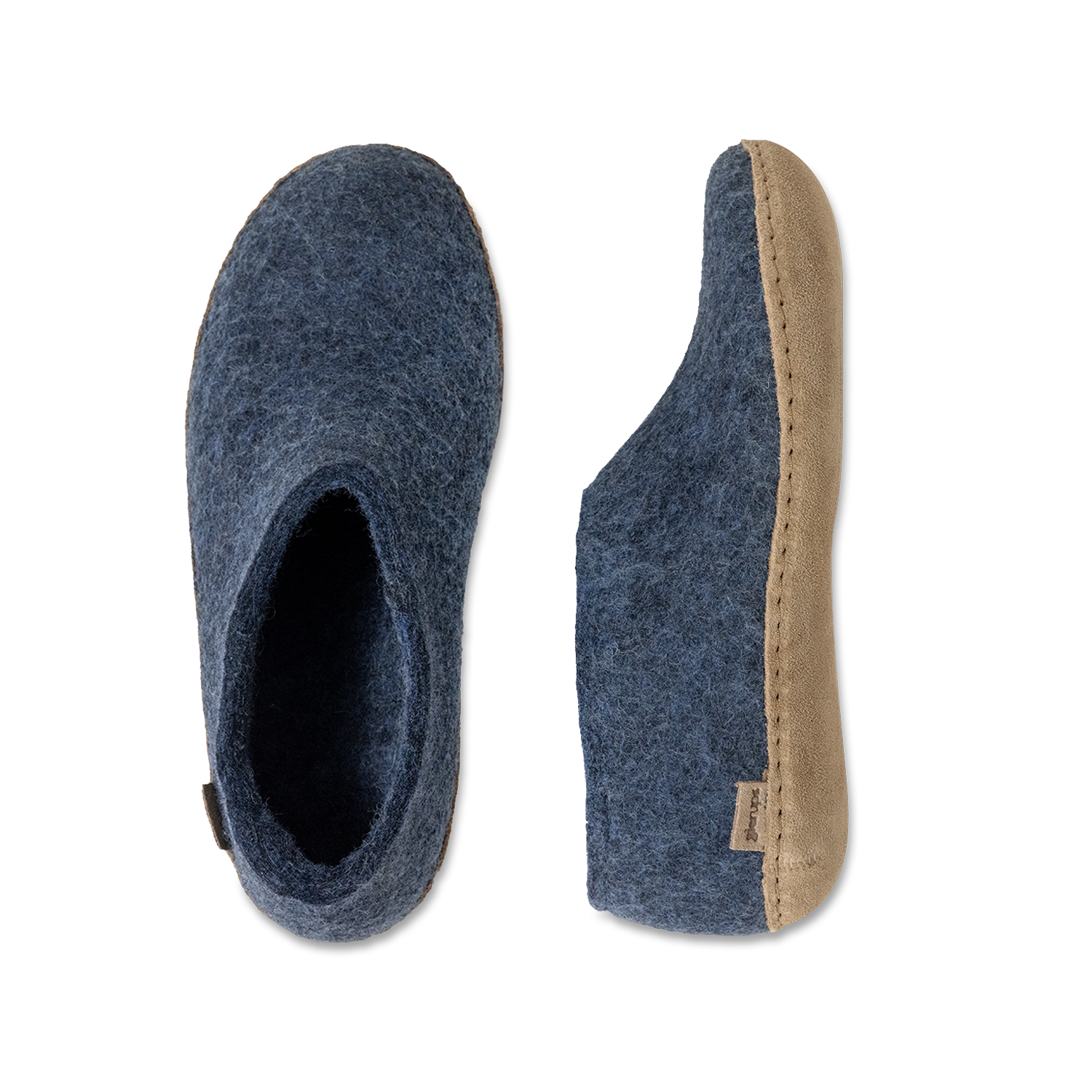 Glerups Shoe Denim - Leather Sole