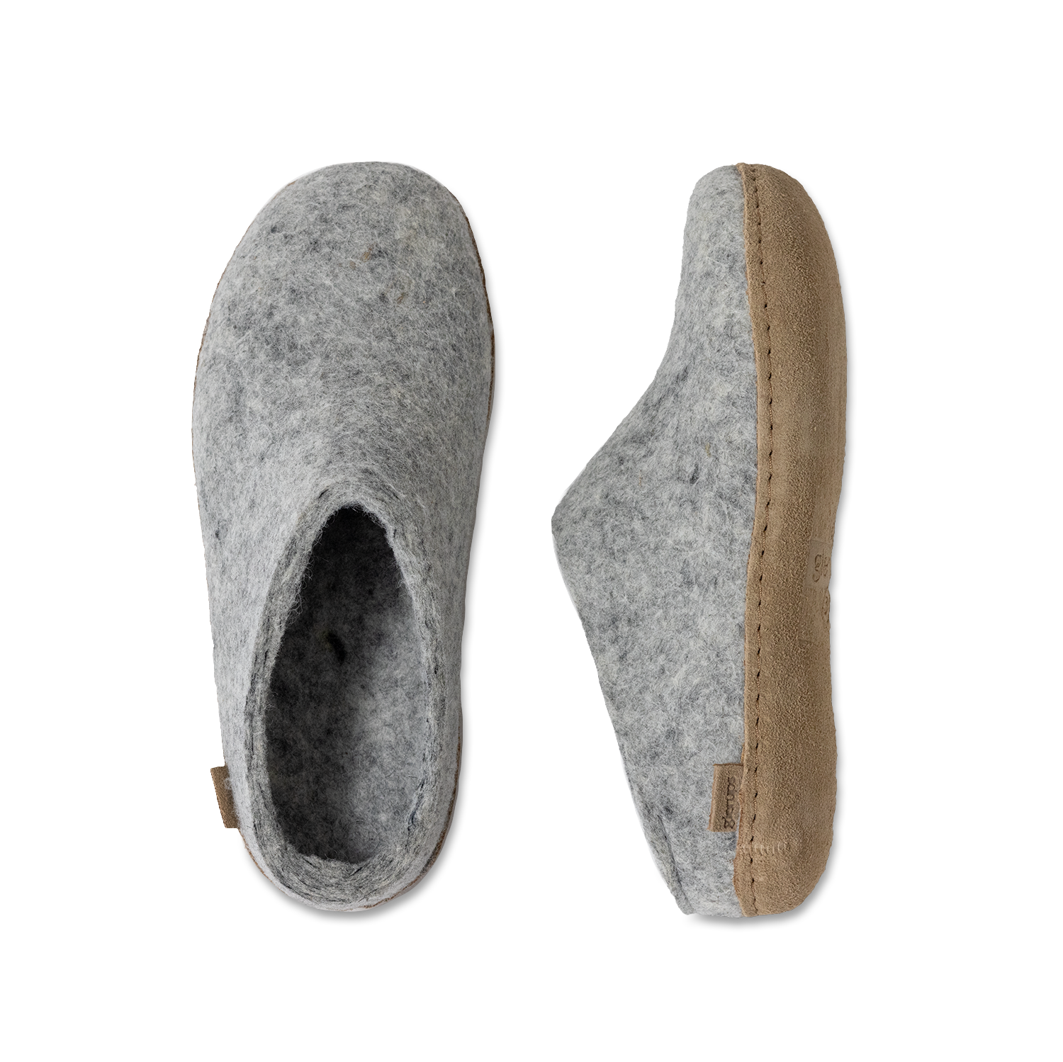 Glerups Slip-on Grey - Leather Sole