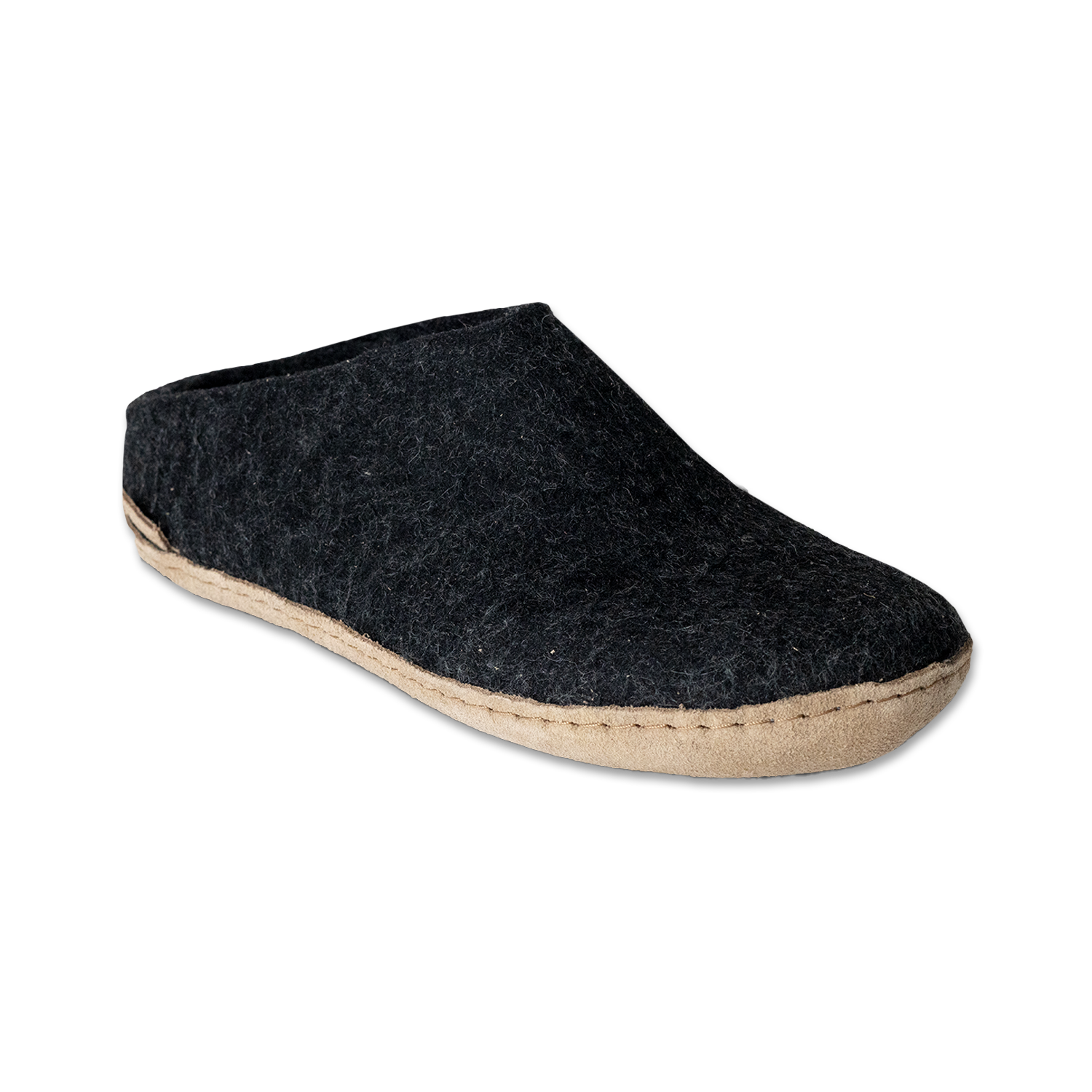 Glerups Slip-on Charcoal - Leather Sole
