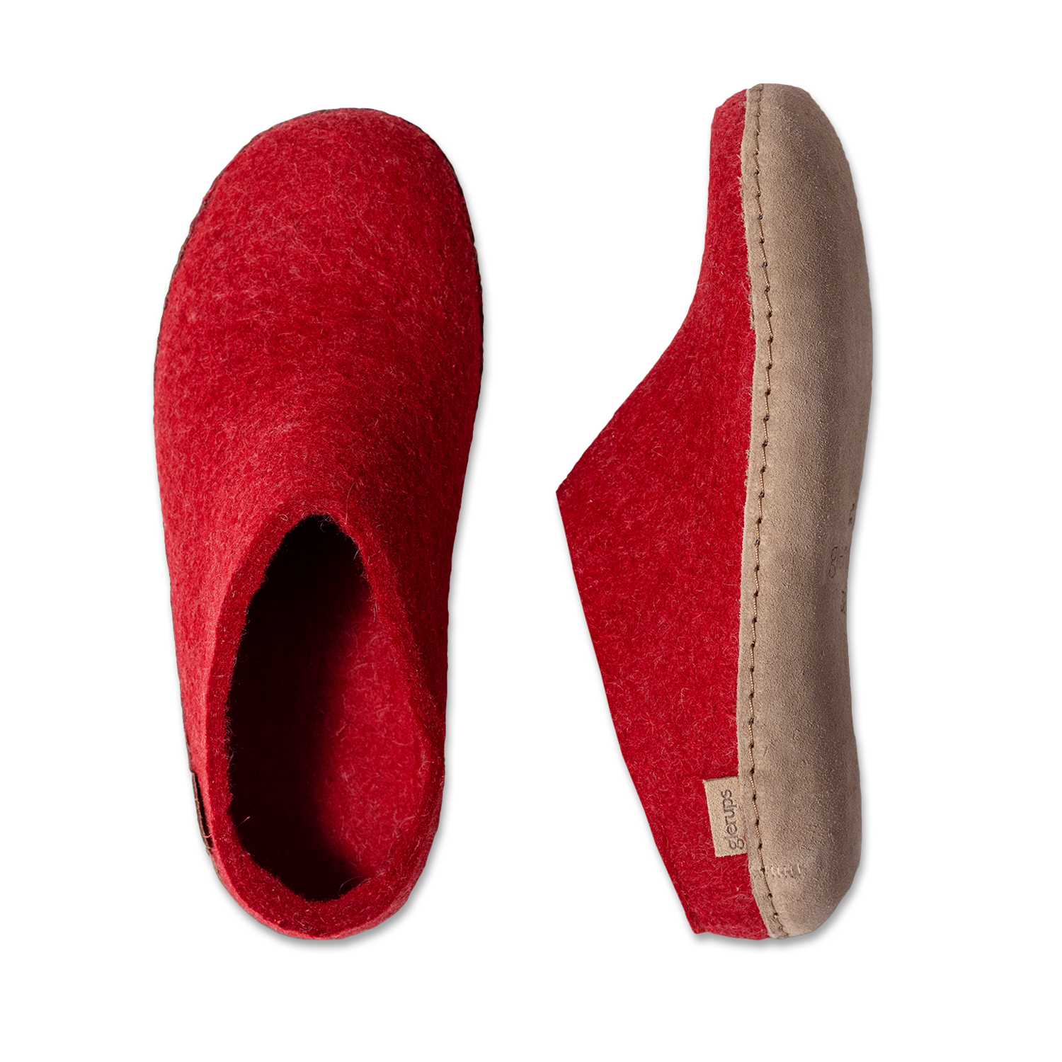 Glerups Slip-on Red - Leather Sole