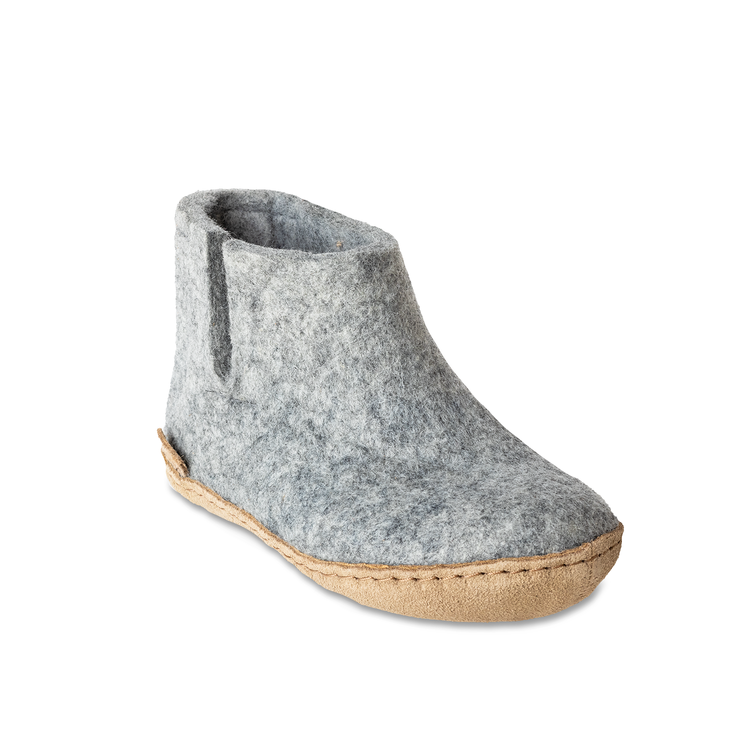 Glerups Kids Boots Leather Sole Grey
