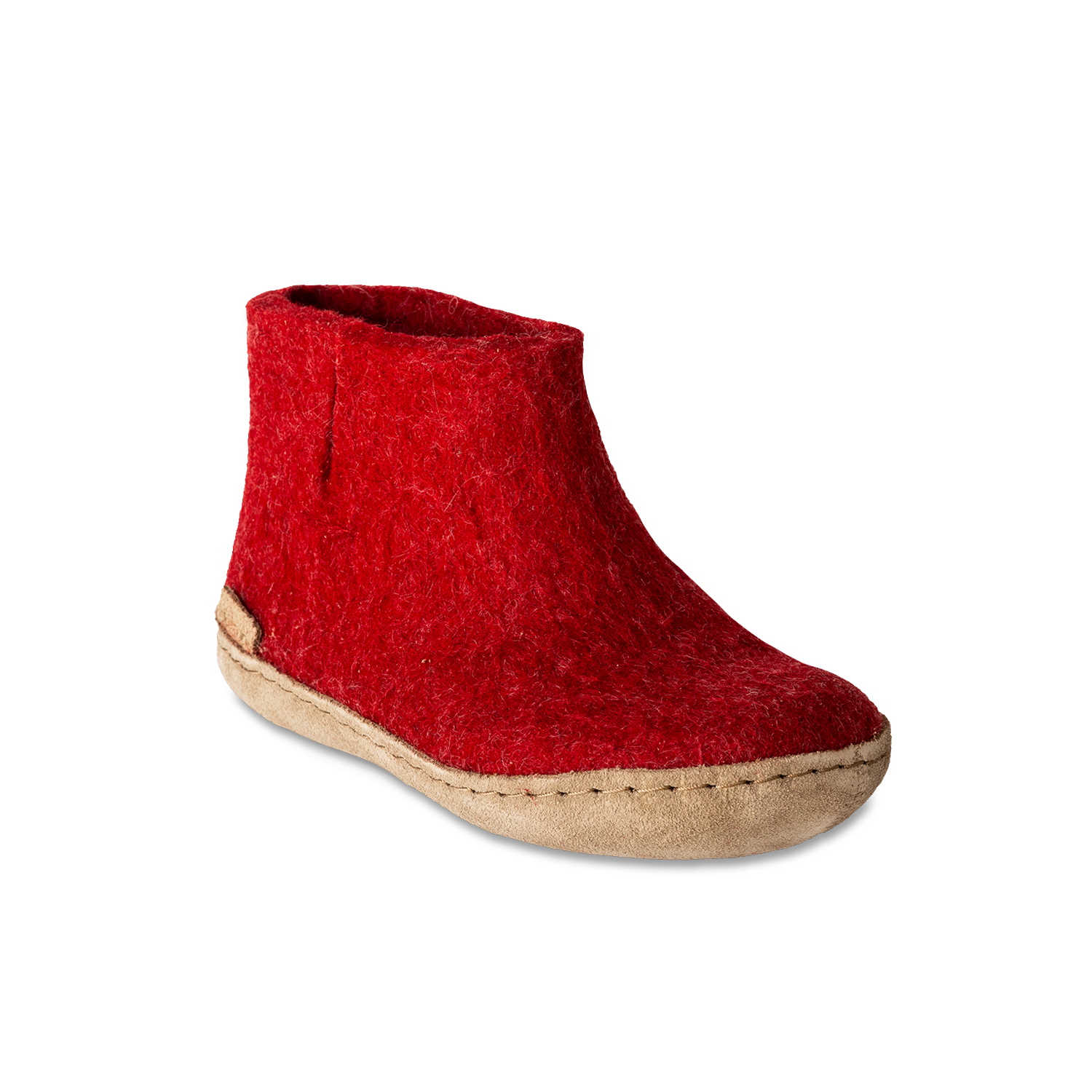 Glerups Boot Junior Red - Leather Sole