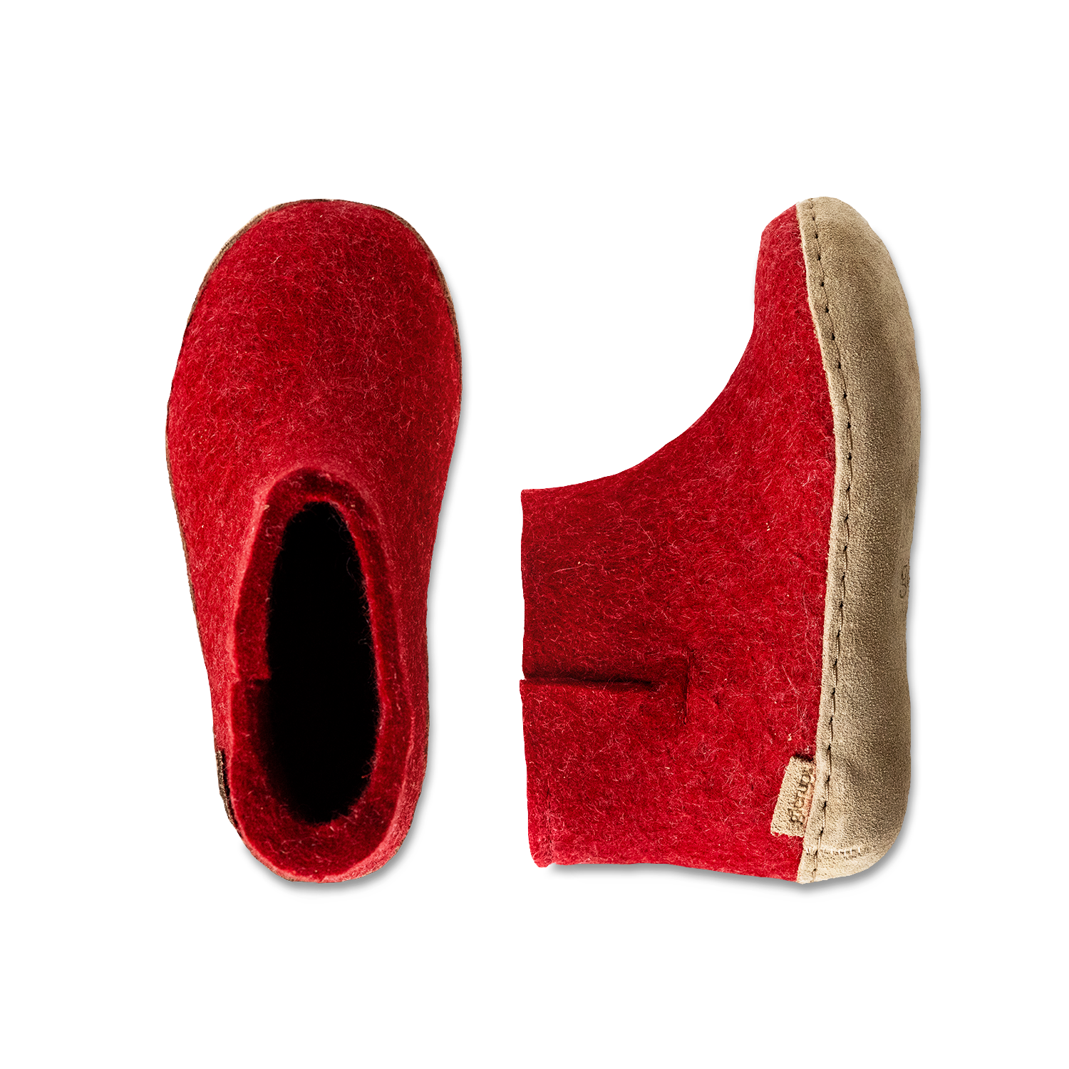 Glerups Boot Junior Red - Leather Sole