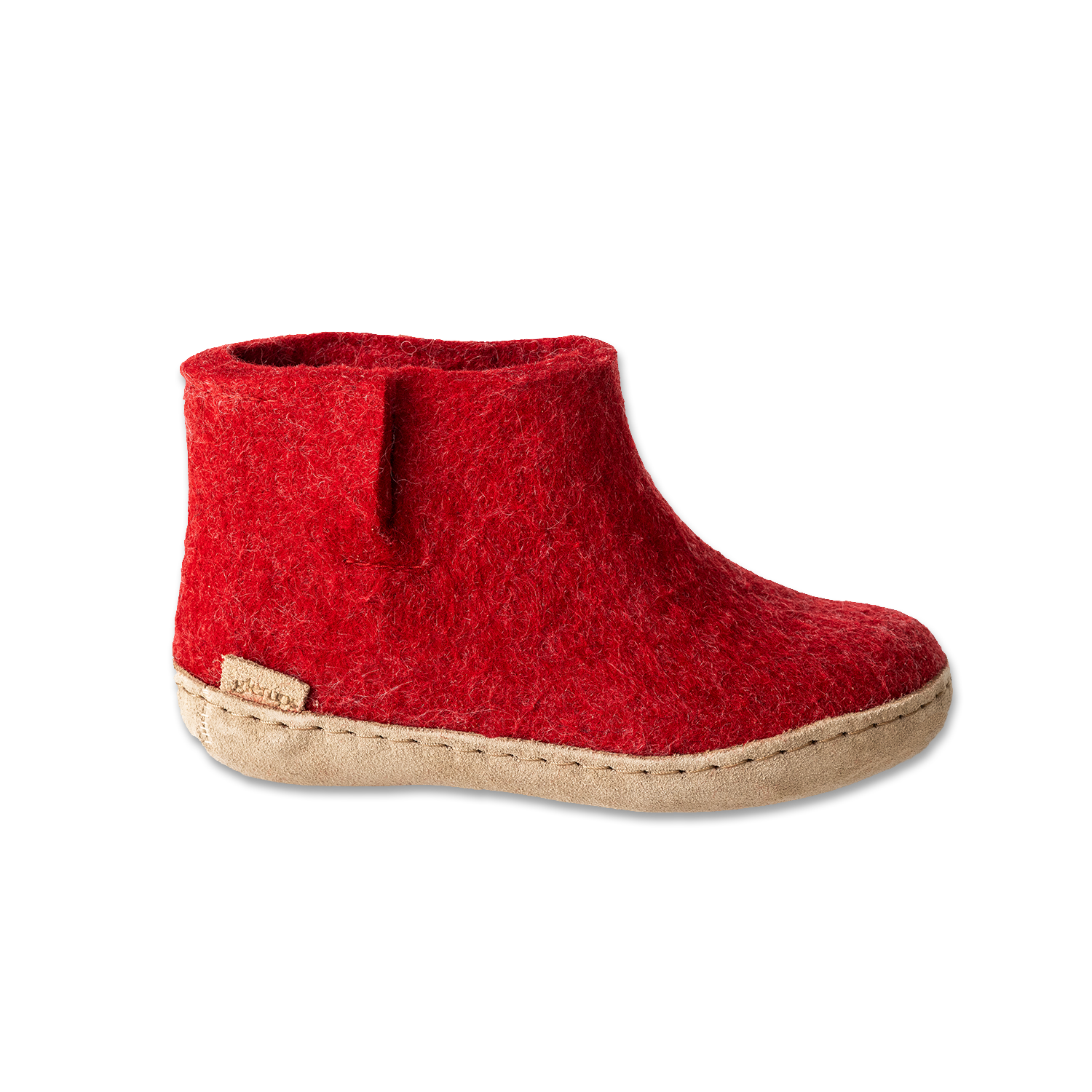 Glerups Boot Junior Red - Leather Sole