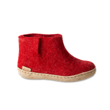 Glerups Boot Junior Red - Leather Sole