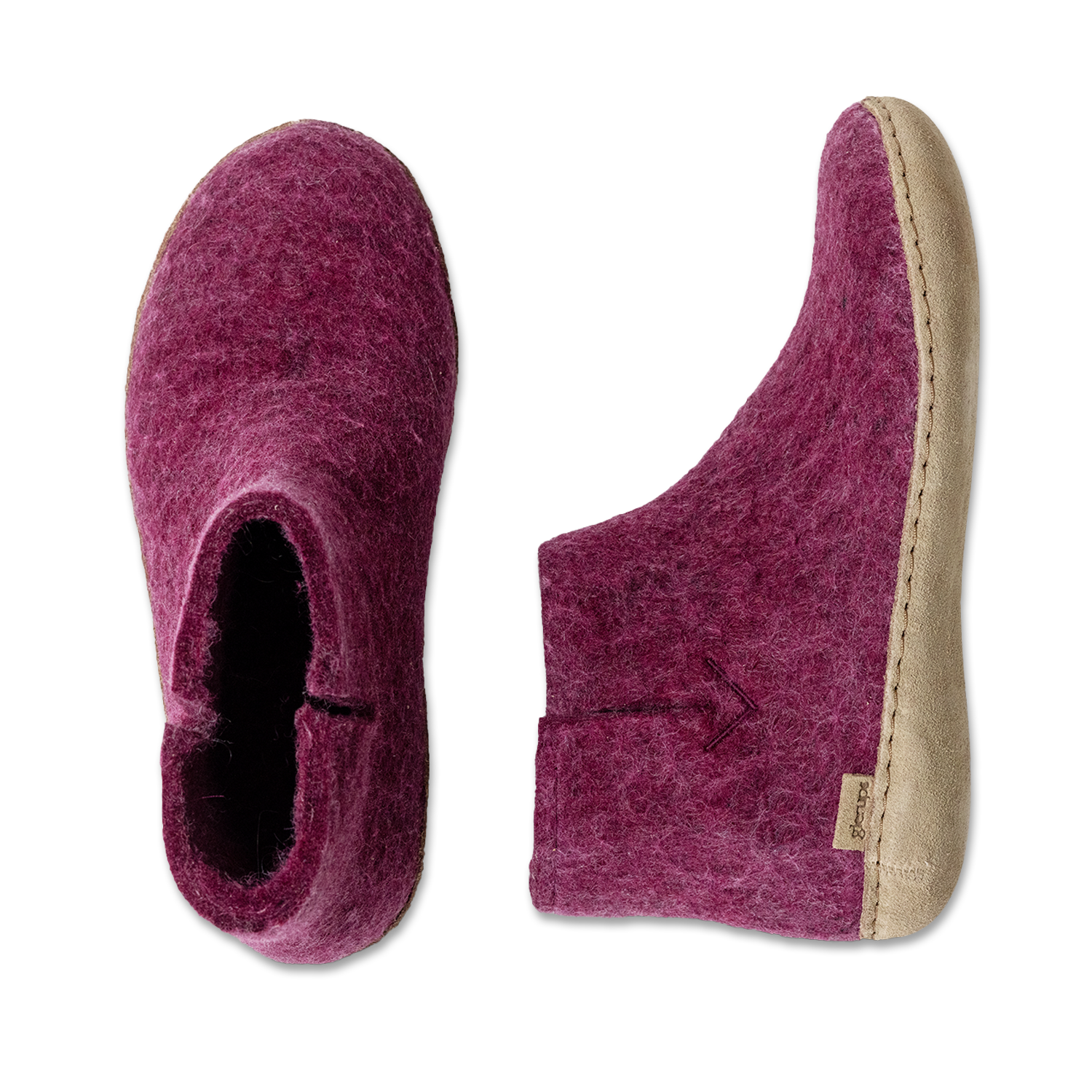 Glerups Boot Cranberry - Leather Sole