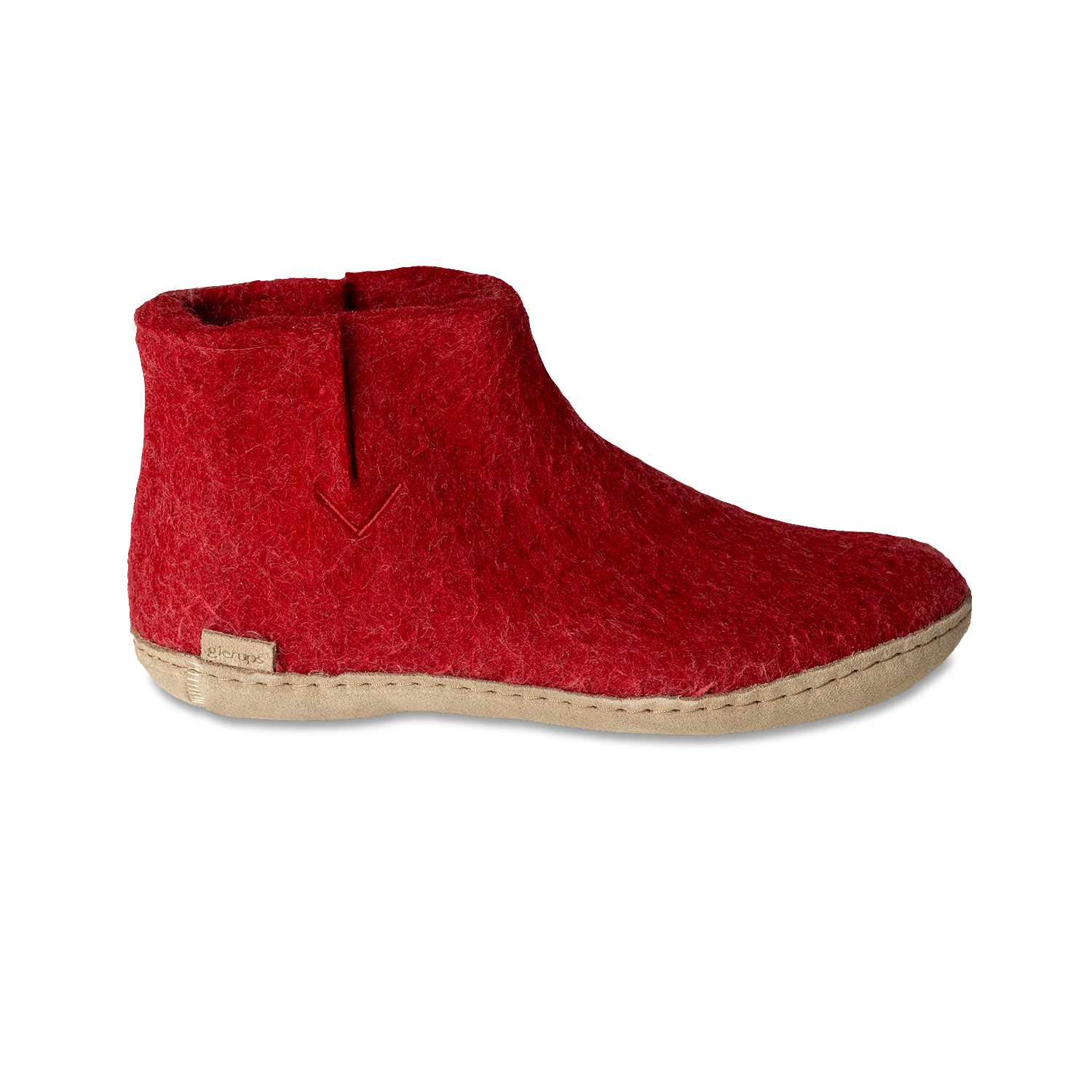 Glerups Boot Red - Leather Sole