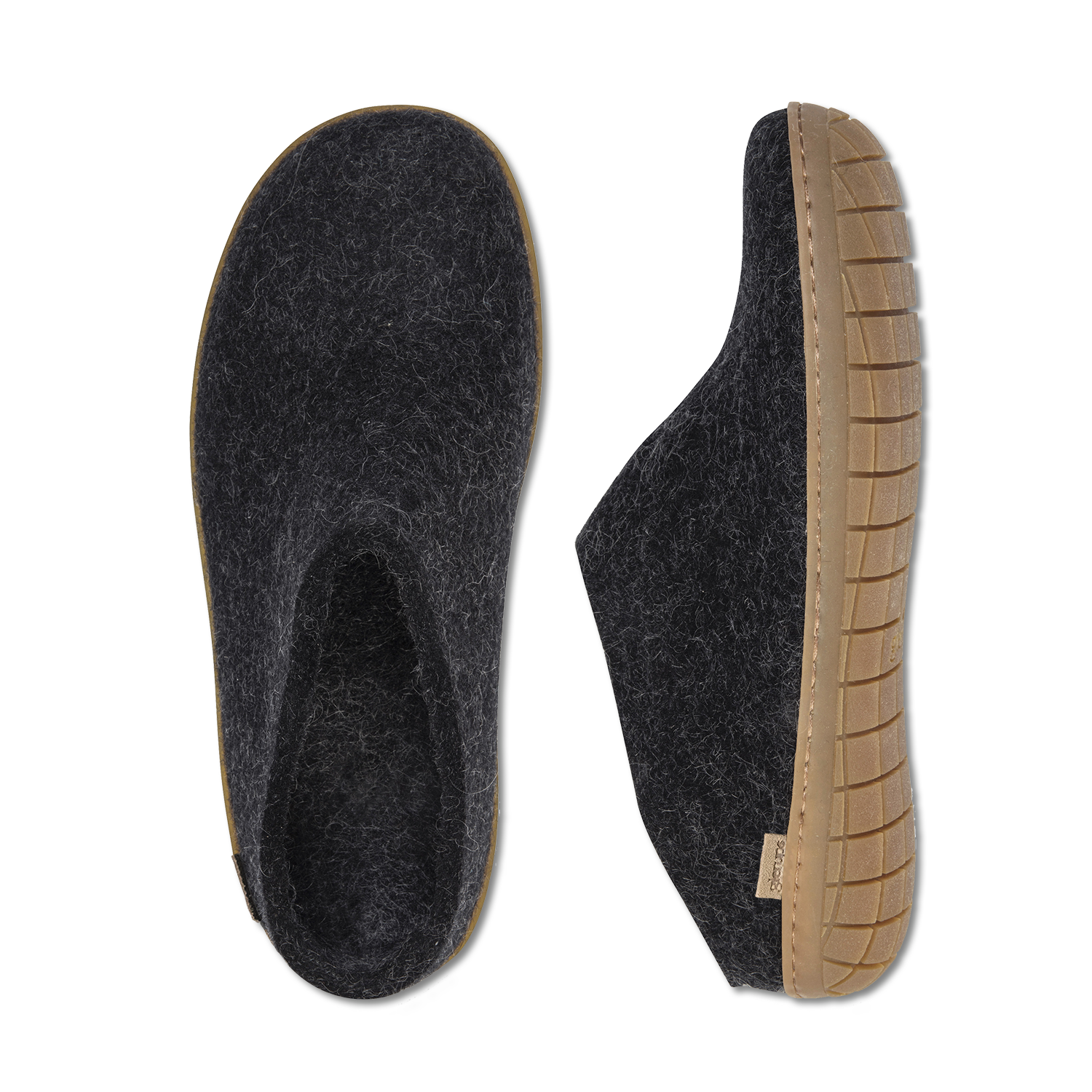 Glerups Slip-on Charcoal - Rubber Sole