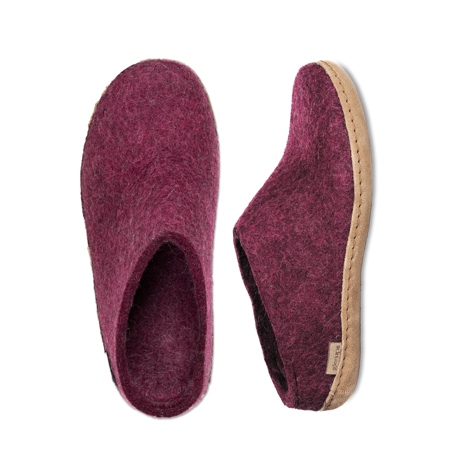 Glerups Slip-on Cranberry - Leather Sole