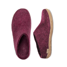 Glerups Slip-on Cranberry - Leather Sole