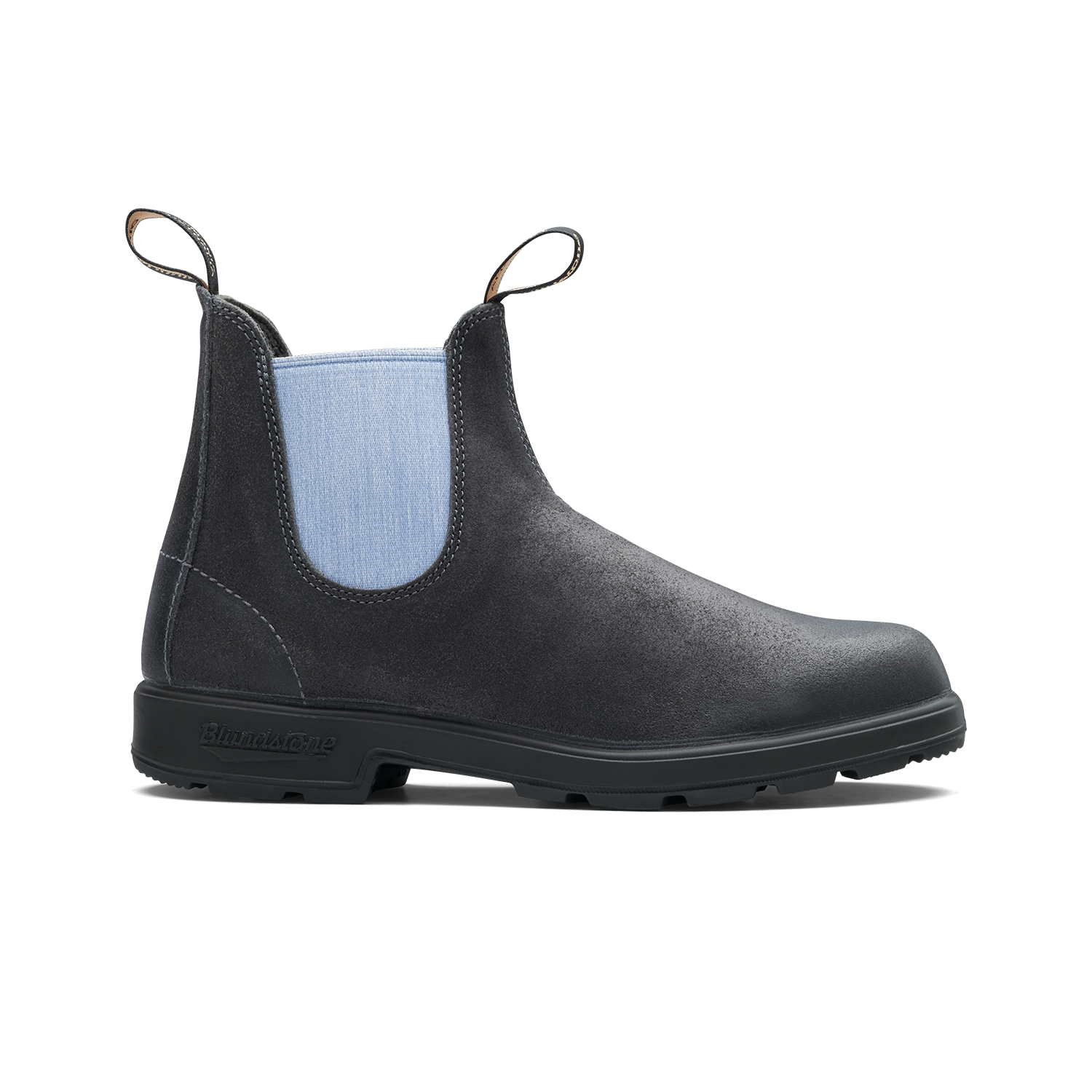 Blundstone 2209 Original Steel Grey Waxy Suede with Pale Denim Elastic