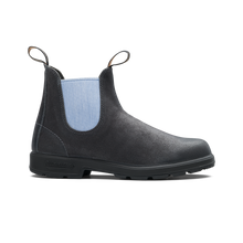 Blundstone 2209 Original Steel Grey Waxy Suede with Pale Denim Elastic