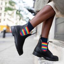 Blundstone 2105 Originals Black with Rainbow Elastic and Contrast Stitching