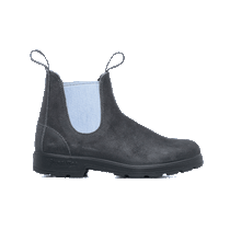 Blundstone 2209 Original Steel Grey Waxy Suede with Pale Denim Elastic spin