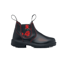 Blundstone 2252 Kids Black with Red Rose Elastic spin