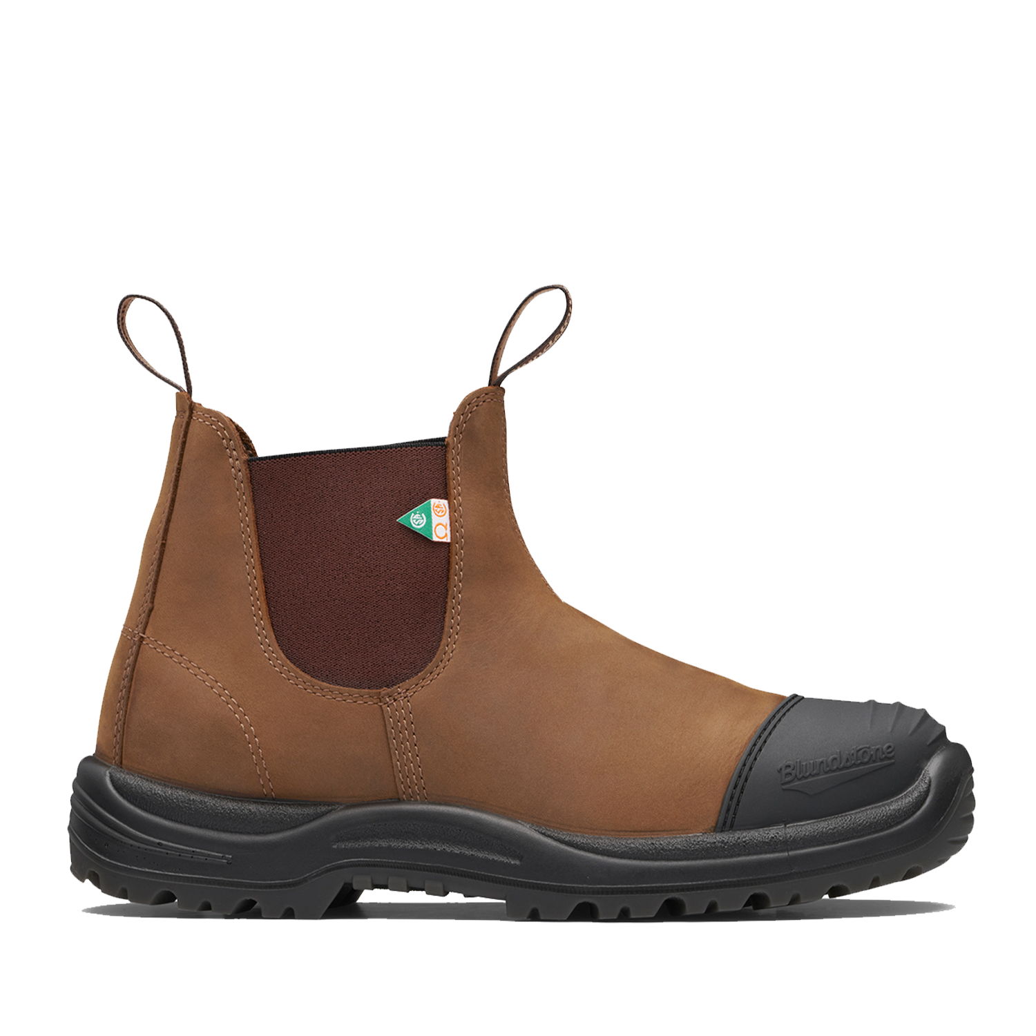 Blundstone 169 Work & Safety Boot Rubber Toe Cap Saddle Brown