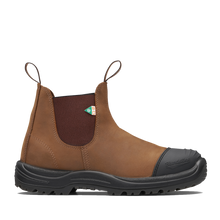 Blundstone 169 Work & Safety Boot Rubber Toe Cap Saddle Brown