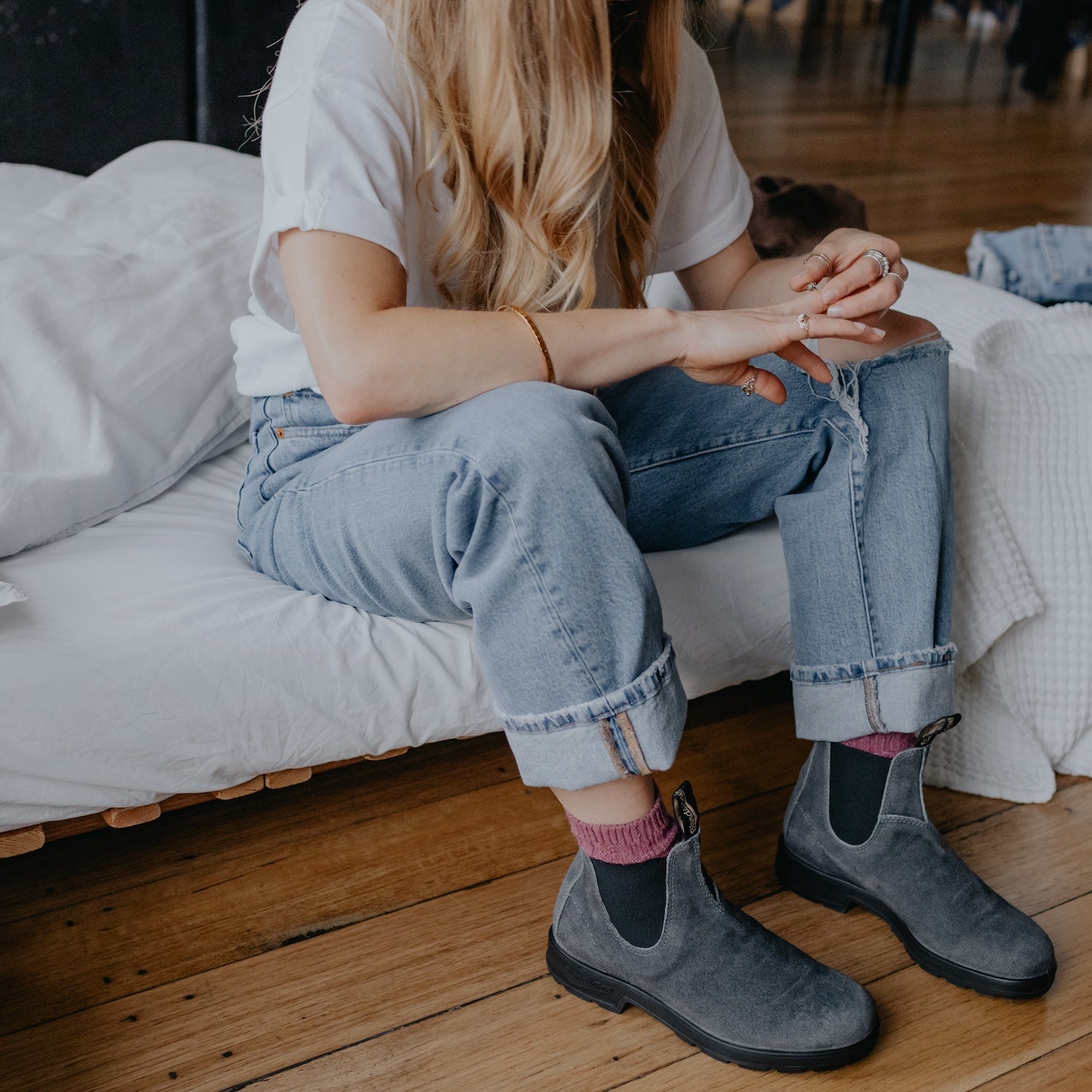 Blundstone 1910 Original Steel Grey Waxed Suede