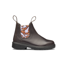 Blundstone 2395 Kids Brown with Butterfly Lilac Elastic