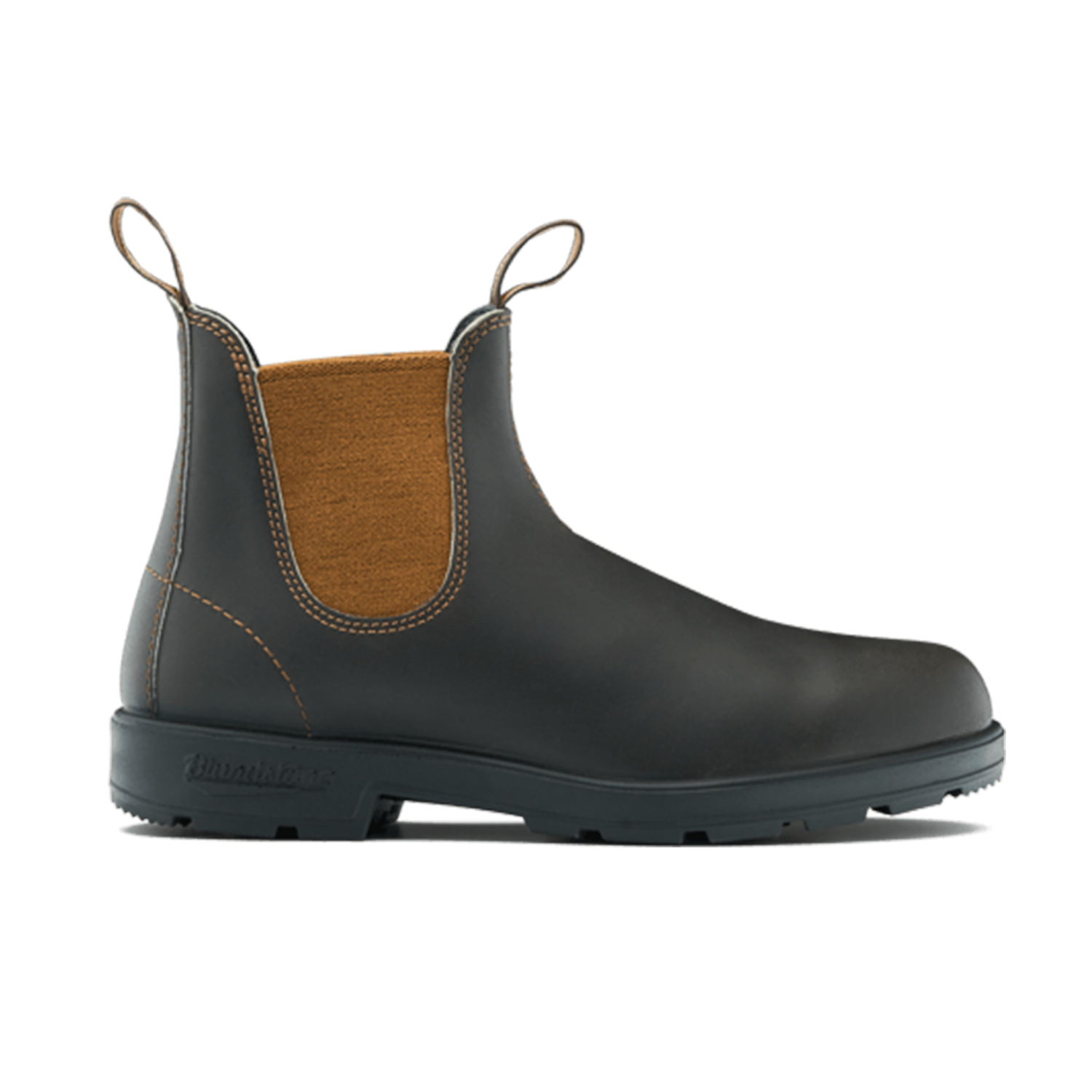 Blundstone 2501 Originale Noir avec élastique arc-en-ciel et piqûres contrastantes