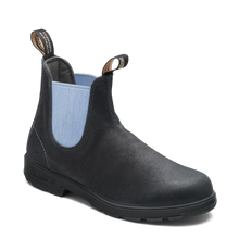 Blundstone 2209 Originals Steel Grey Waxy Suede with Pale Denim Elastic