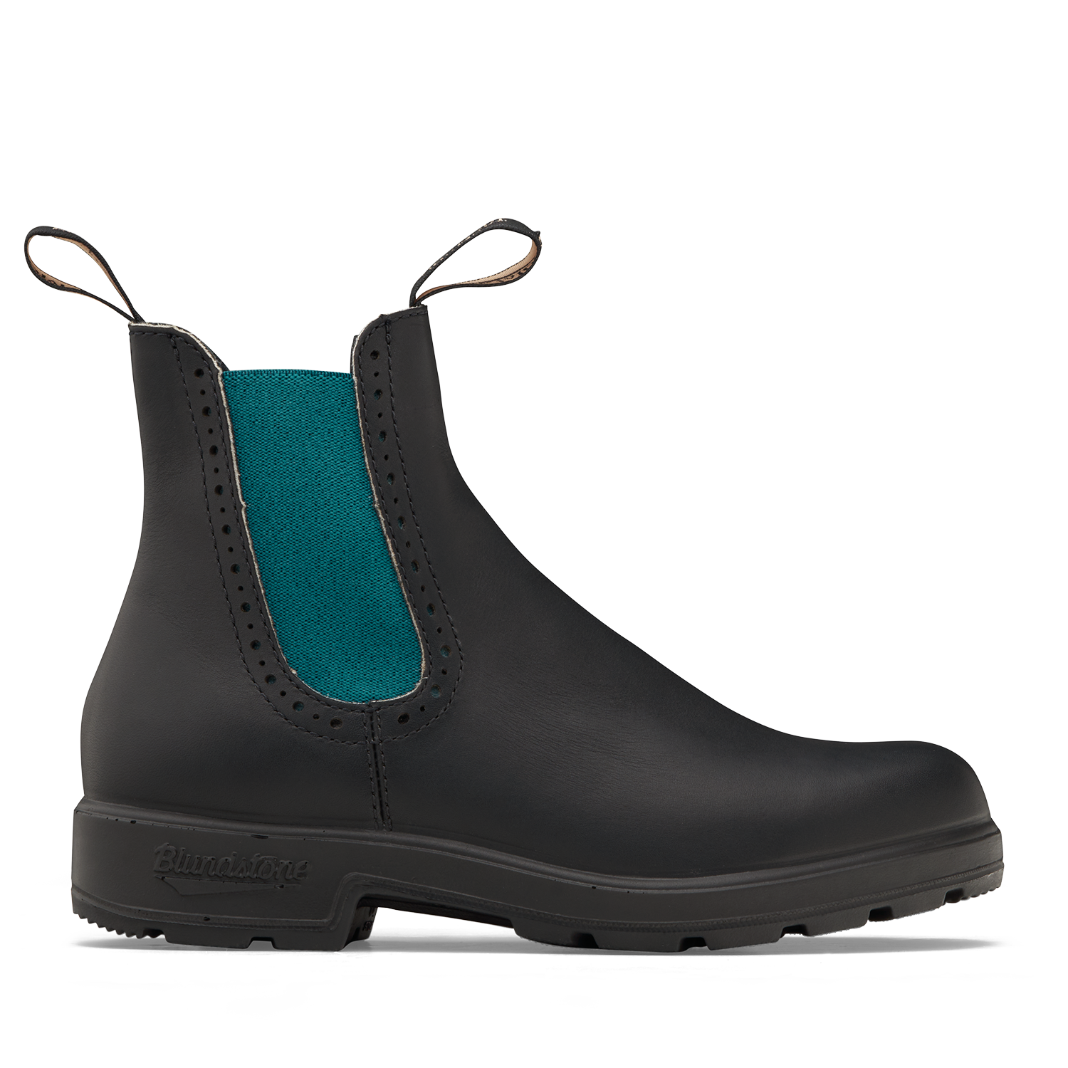 Botte montante Blundstone 2320 pour femme - Noir avec élastique vert