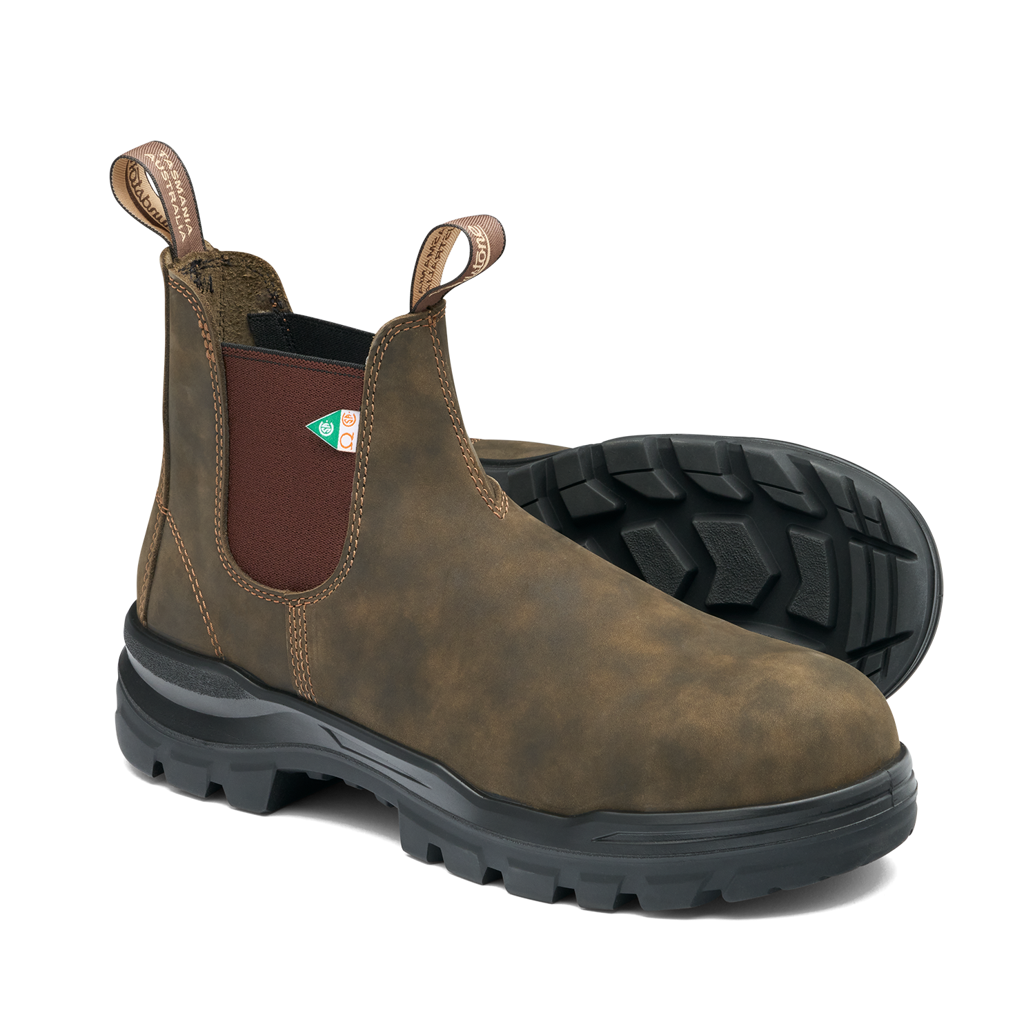 Blundstone #8302 Work & Safety Boot RotoFlex Black Rustic Brown