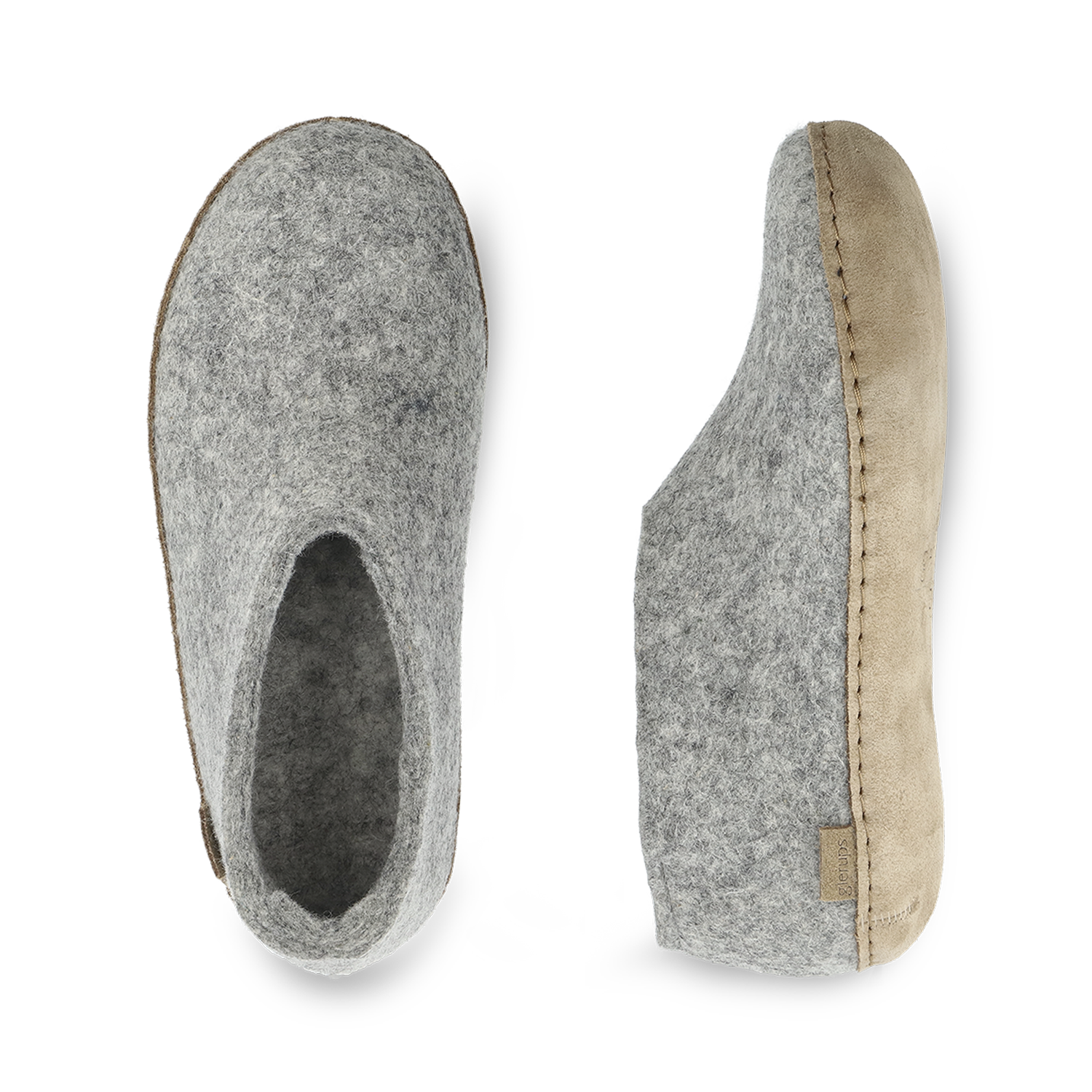 Glerups Shoe Grey - Leather Sole