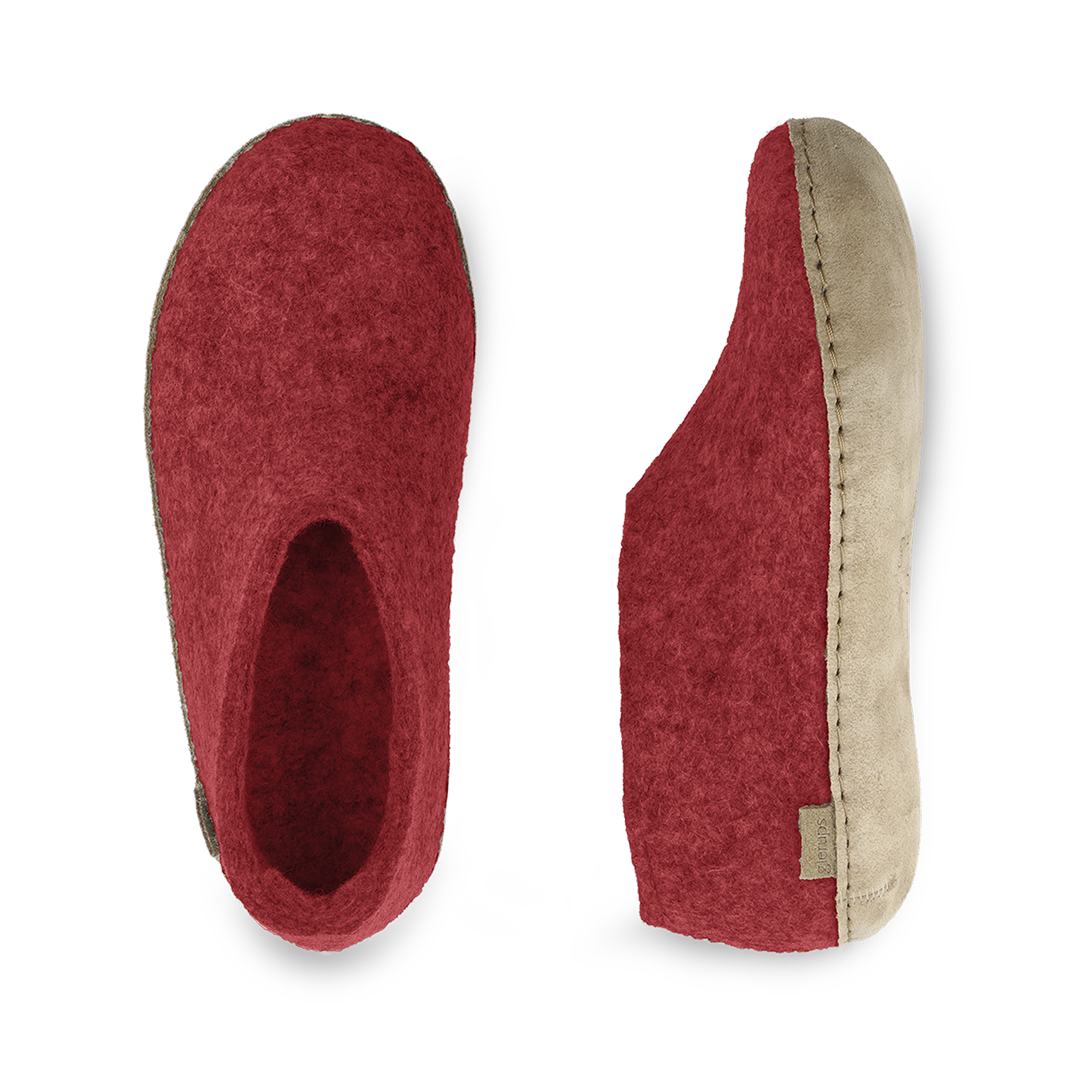 Glerups Shoe Red - Leather Sole