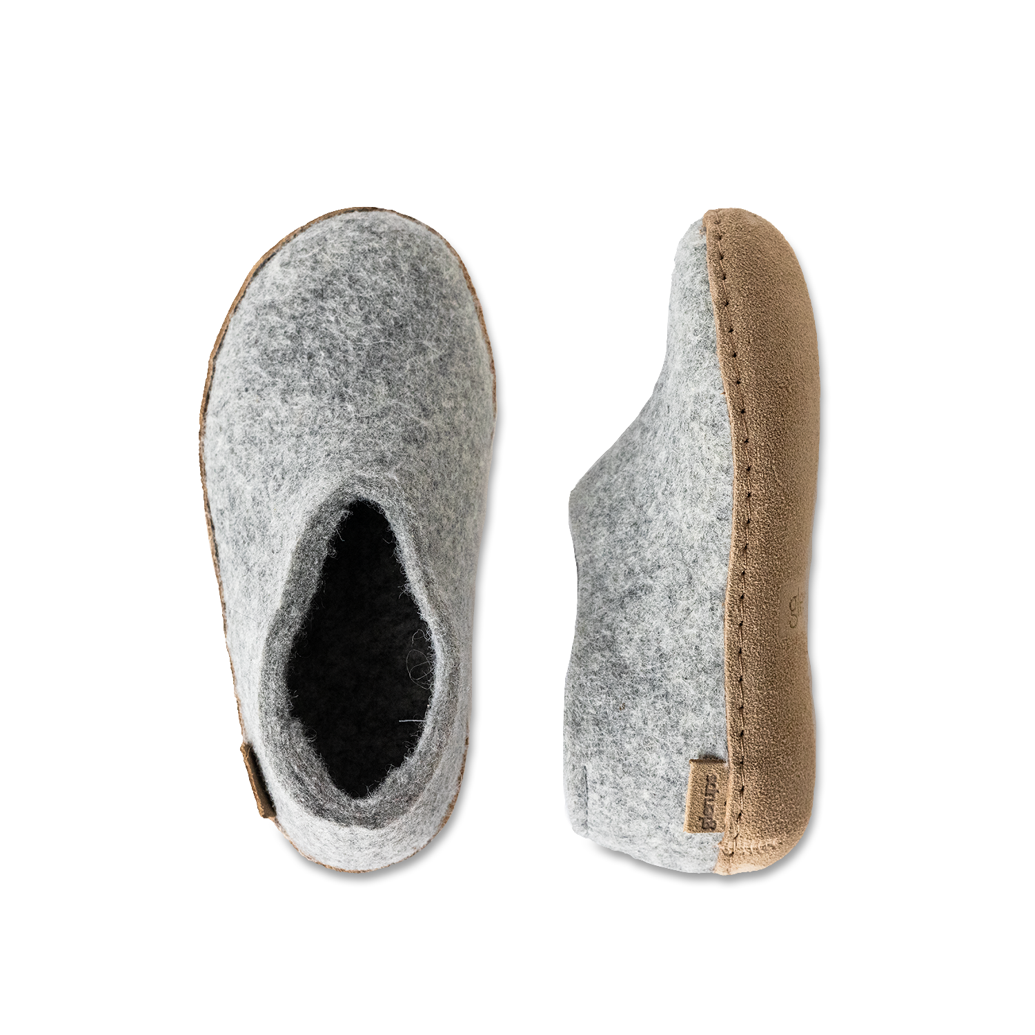 Glerups Shoe Junior Grey - Leather Sole