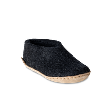 Glerups Shoe Junior Charcoal - Leather Sole