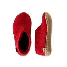 Glerups Shoe Junior Red - Leather Sole