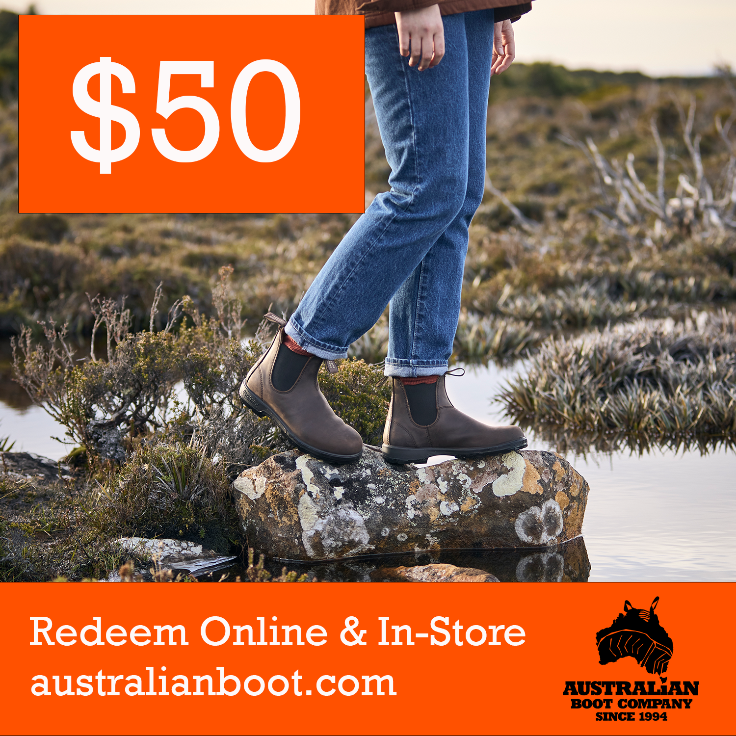 Australian Boot Company $50 Gift Card