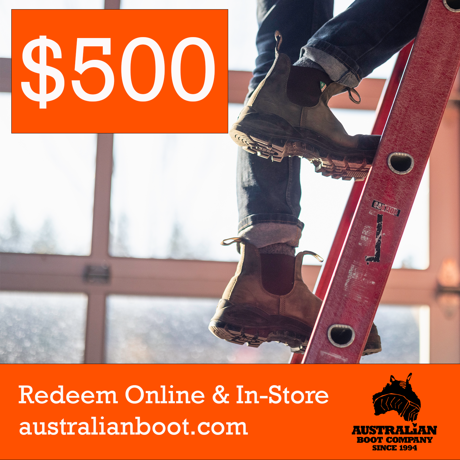 Australian Boot Company $500 Gift Card