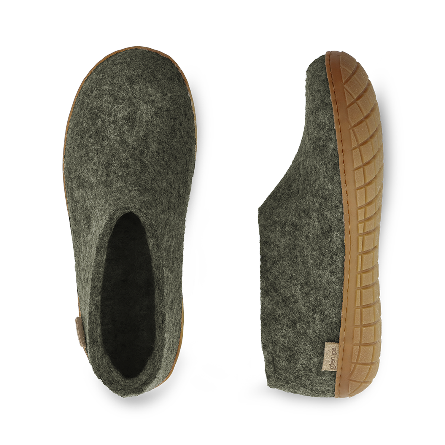 Glerups Shoe Forest Green - Rubber Sole