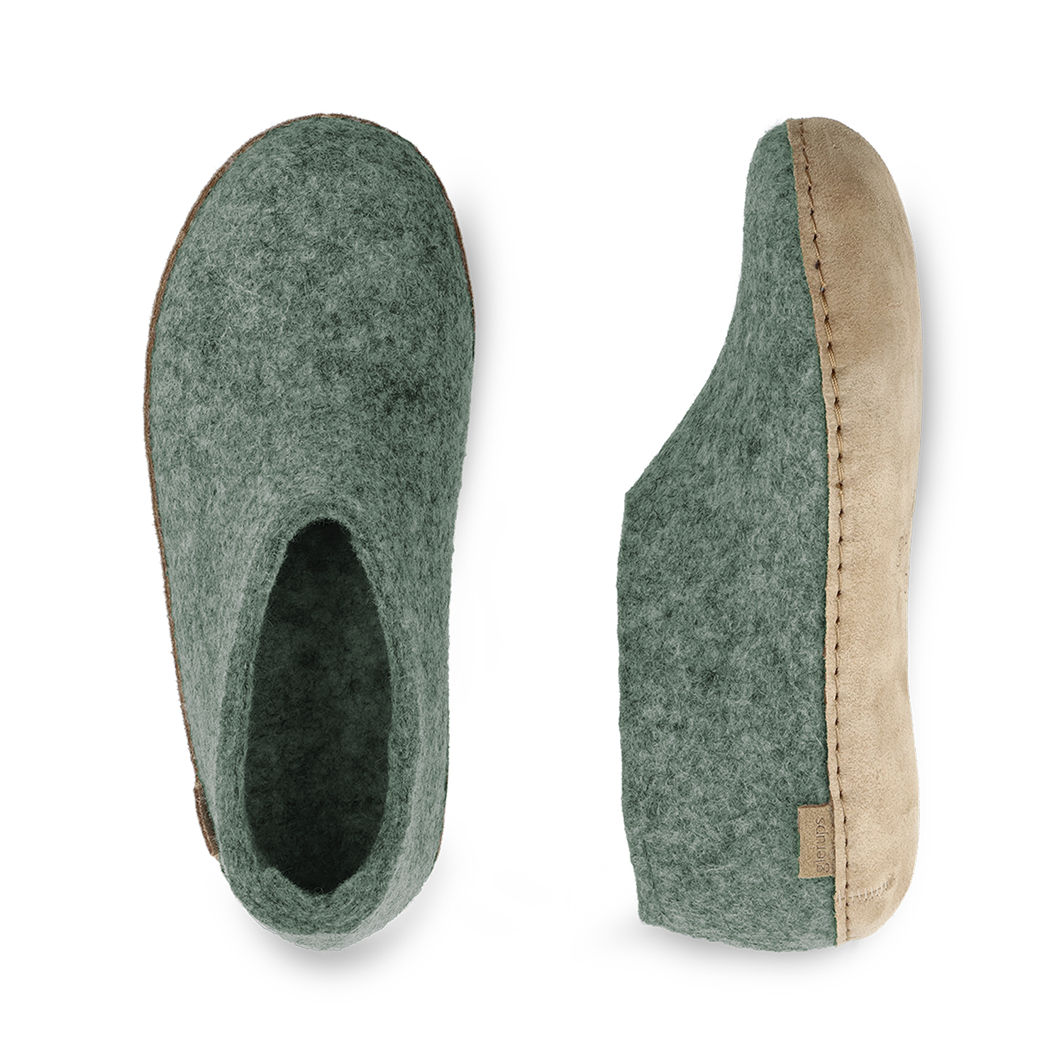 Glerups Shoe Moss - Leather Sole