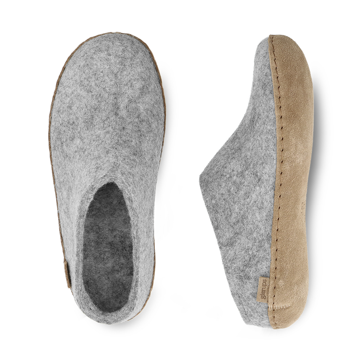 Glerups Slip-on Grey - Leather Sole