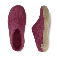 Glerups Slip-on Cranberry - Leather Sole