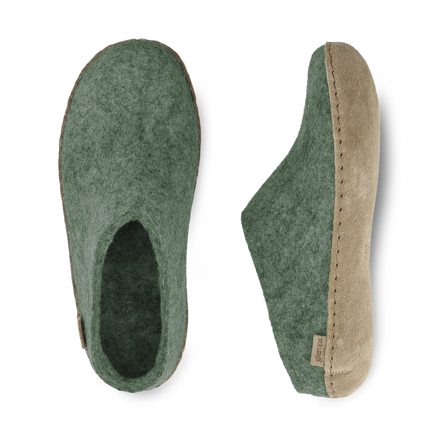 Glerups Slip-on Moss - Leather Sole